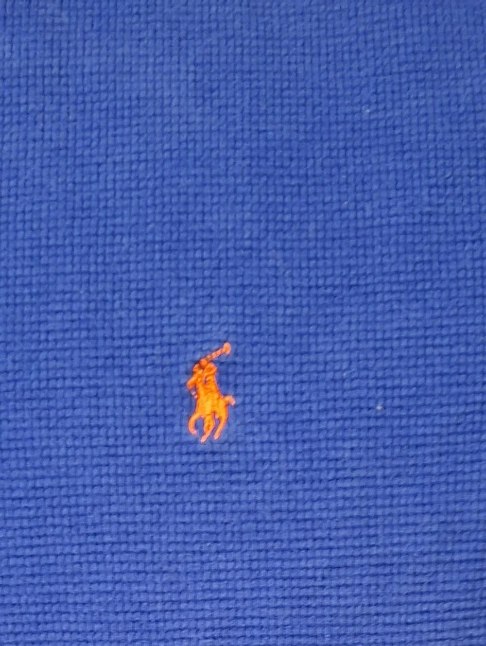 Polo Ralph Lauren Men's XL Blue Orange Waffle Knit Thermal Long Sleeve